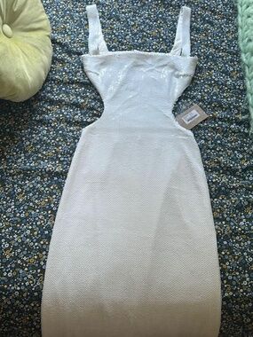 White sequin dress